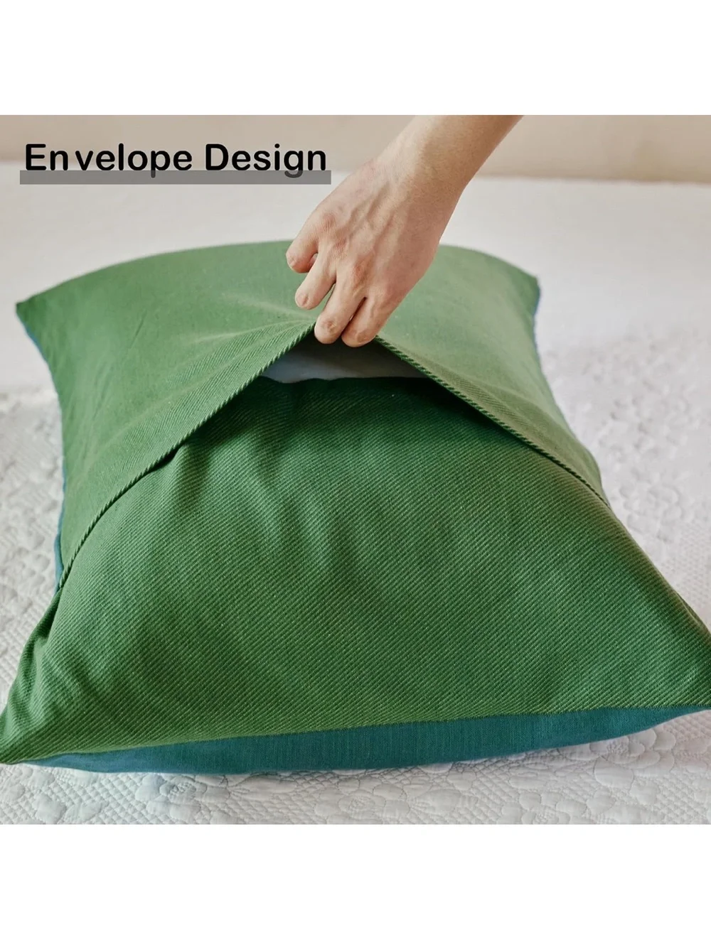 1000 TC Pillowcases Set of 2-100% Organic Washed Cotton 20